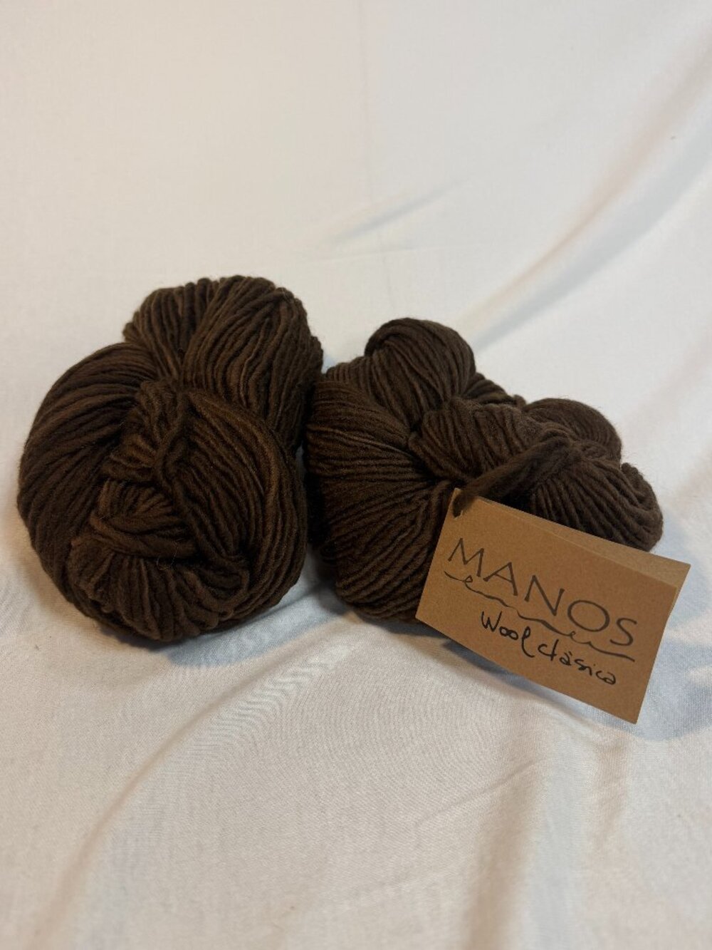 Manos del Uruguay Wool Clasica Yarn Lot 2 Skeins Brown Handspun Pure Wool